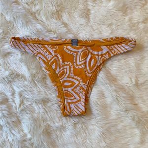AEO Orange And White Floral Mandala Print Bikini